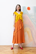 Load image into Gallery viewer, Cascade silk top / yellow