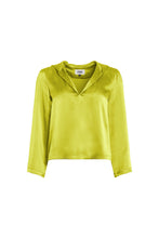 Load image into Gallery viewer, Dinah silk blouse / lime