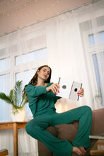 Load image into Gallery viewer, Homewear / Soft flare trousers / turquoise