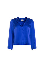 Load image into Gallery viewer, Dinah silk blouse / royal blue

