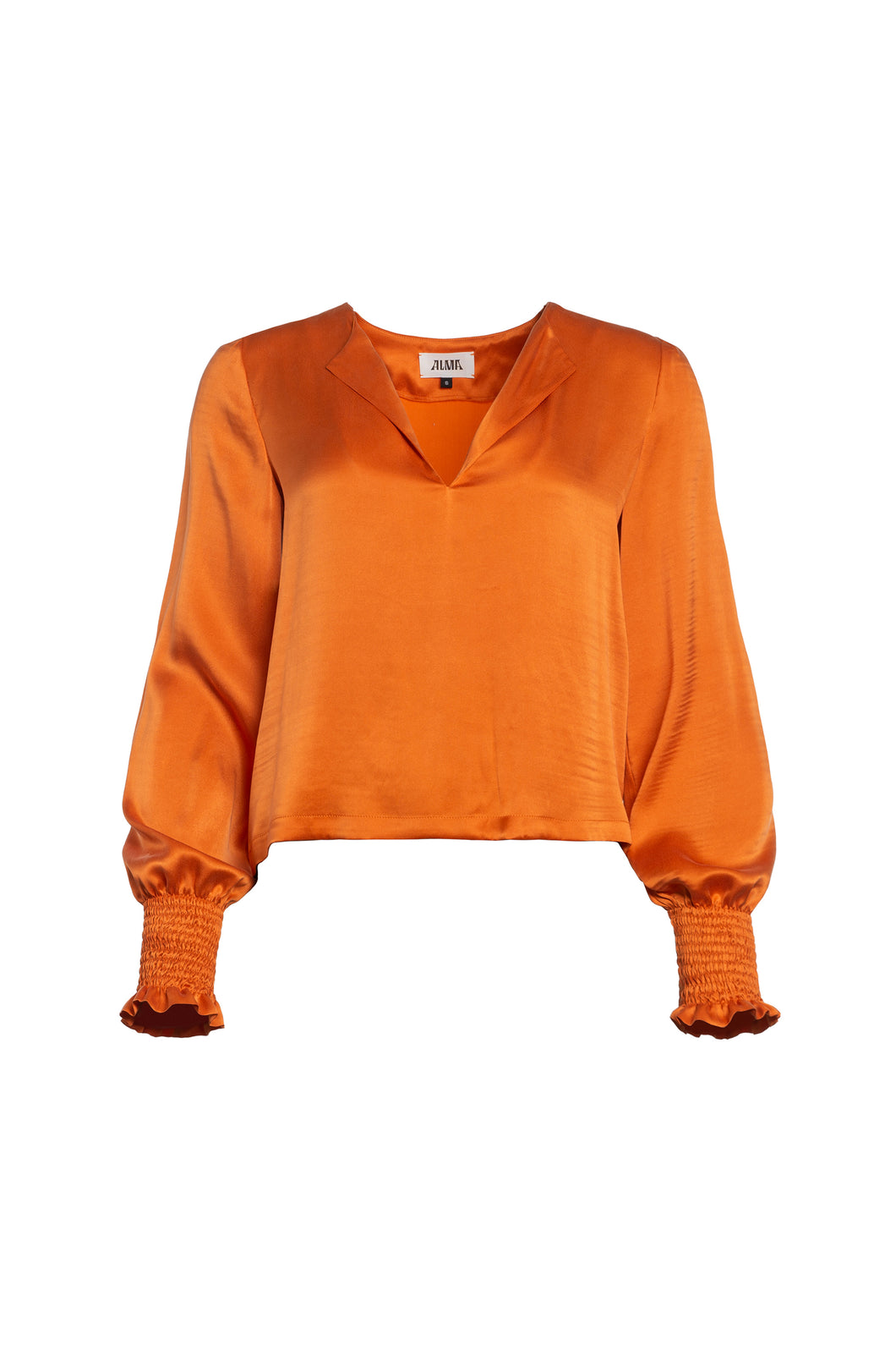 Giggle silk blouse / orange