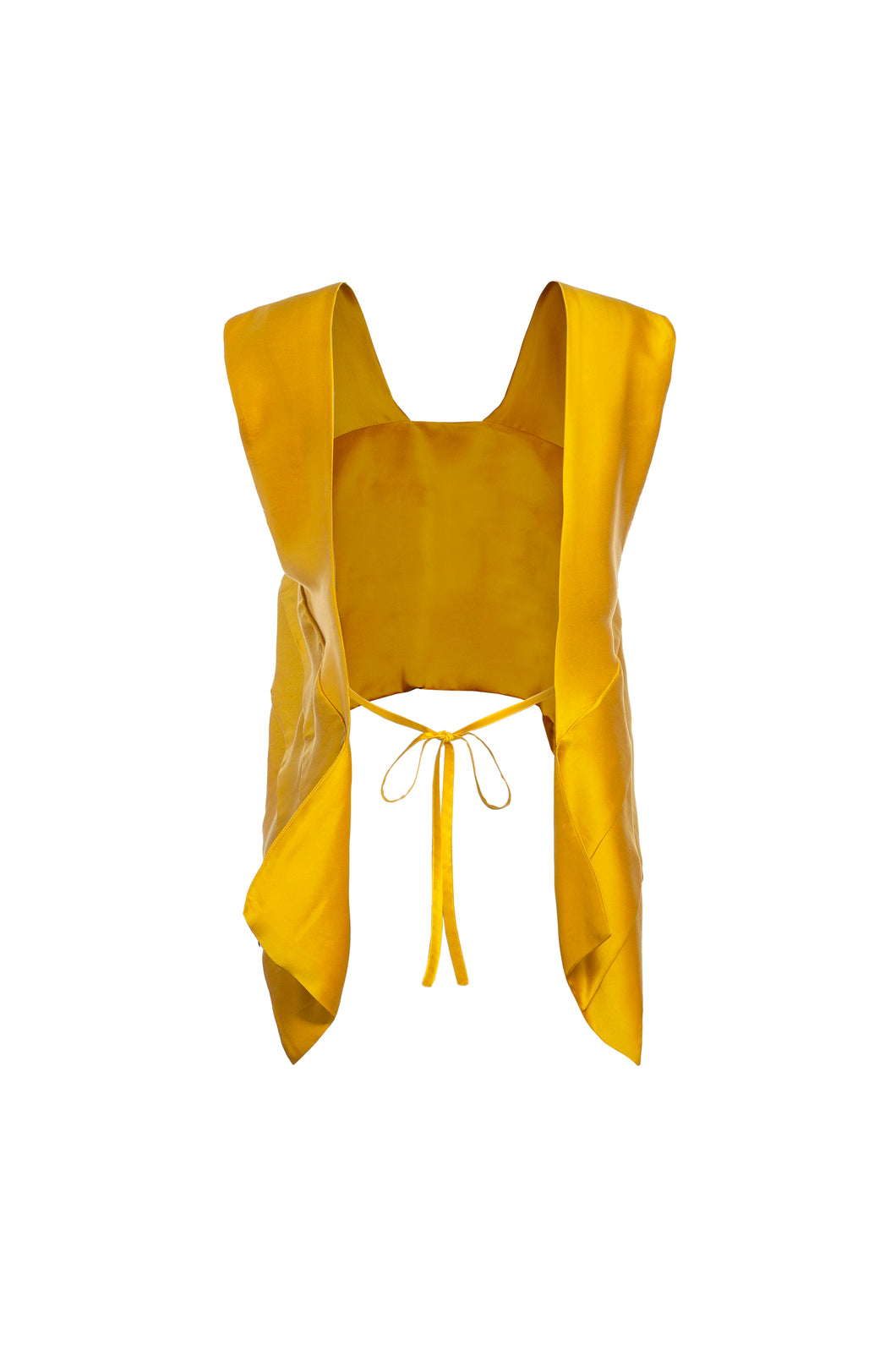 Cascade silk top / yellow