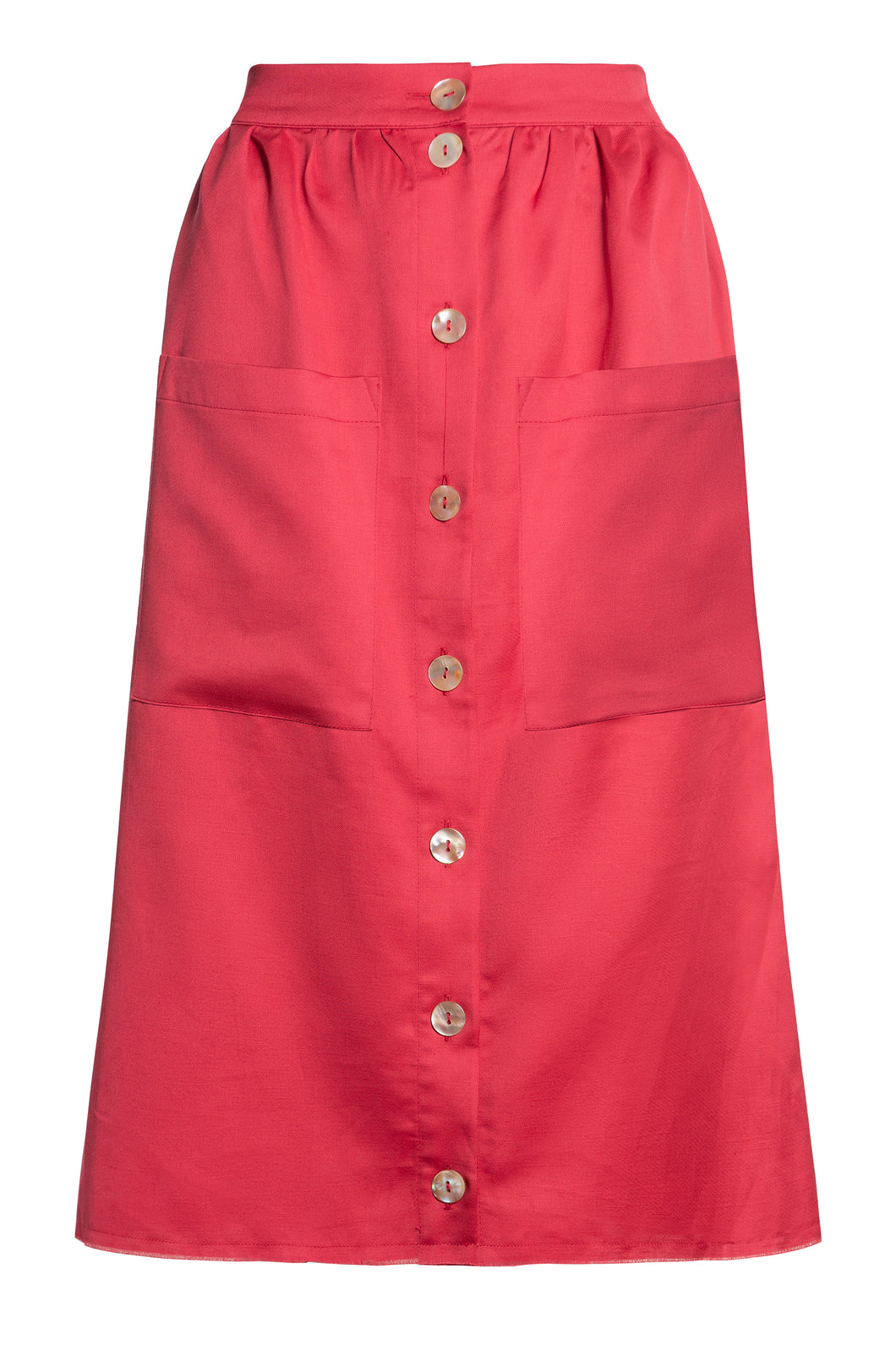 Reed skirt / cherry red