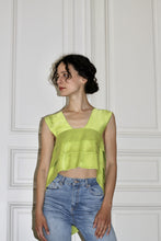 Load image into Gallery viewer, Cascade silk top / lime
